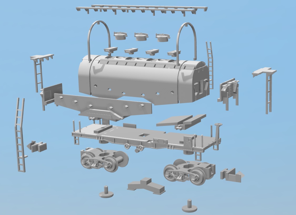 タキ101 カマボコ型セメント専用タンク車 2両セット(改良品) - DMM.make クリエイターズマーケット